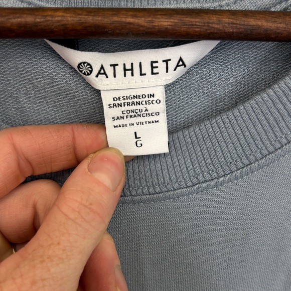 Athleta Gray Relaxed Sweater with Ribbed Accents - Picture 3 of 4